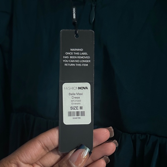 Fashion Nova Deep Green Long Sleeve Dress - Picture 11 of 11